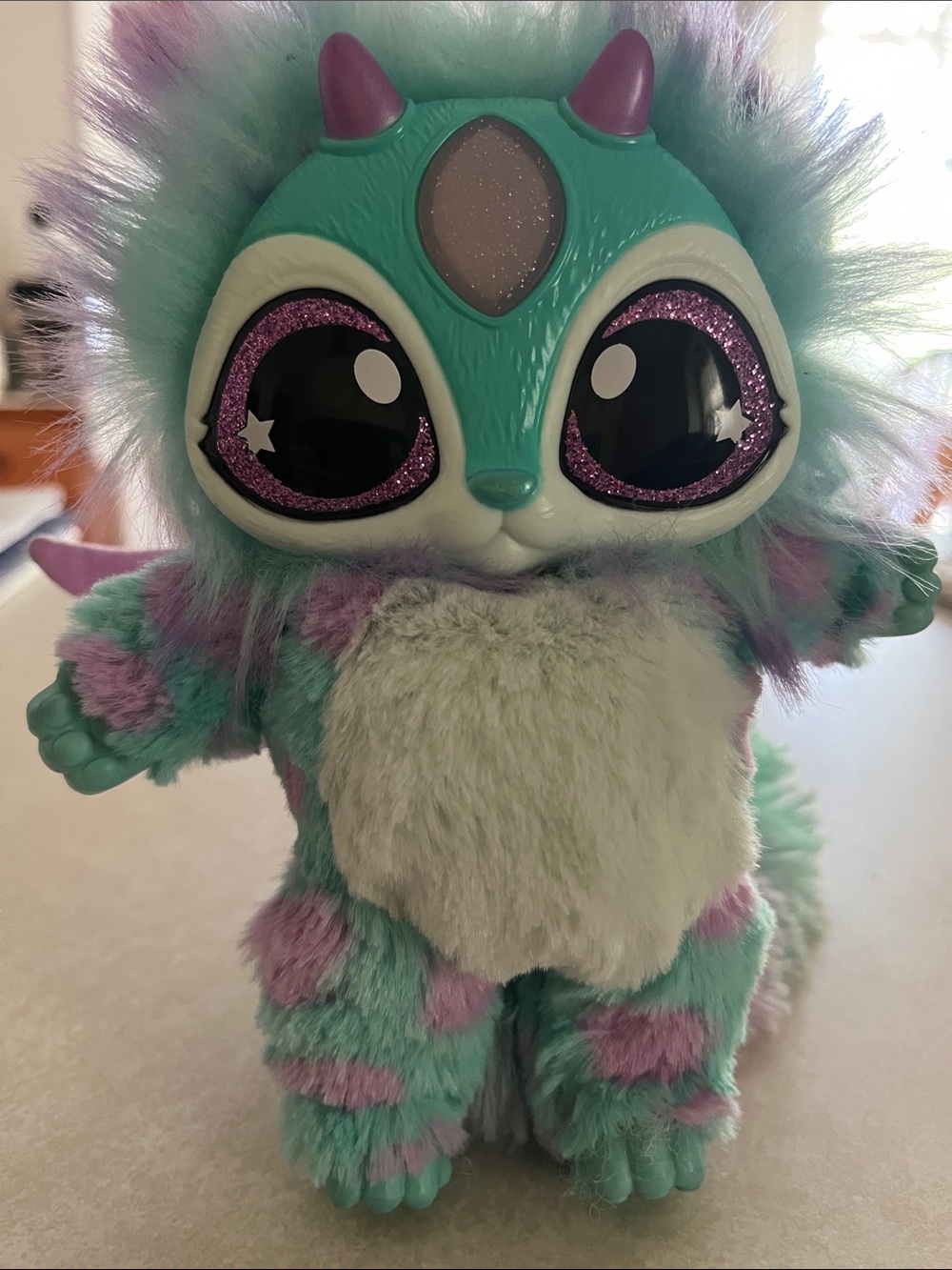 Magic Mixies Mint & Lavender Plush Fantasy Creature Doll with Sparkle Eyes